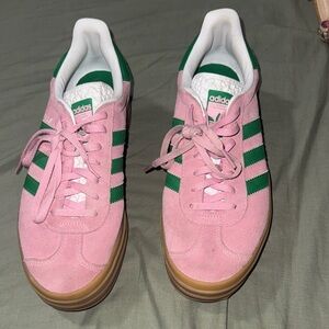Adidas Gazelle Pink and Green Classic Sneakers